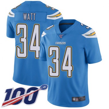 Los Angeles Chargers NFL Football Derek Watt Electric Blue Jersey Youth Limited #34 Alternate 100th Season Vapor Untouchable